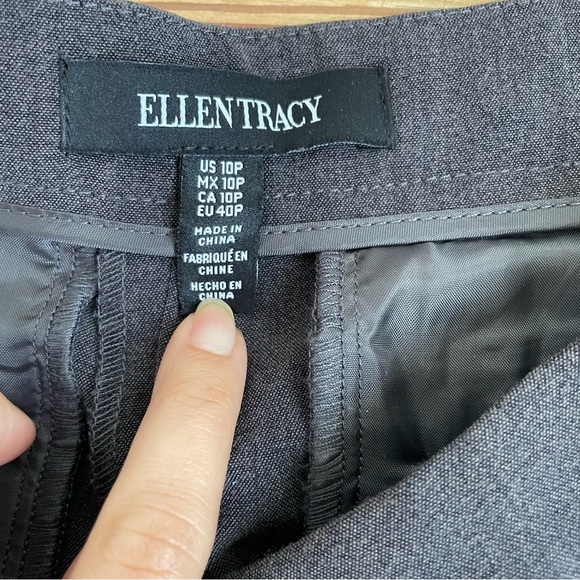NWT Ellen Tracy Charcoal Pants - Picture 3 of 9